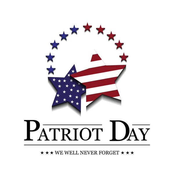 Zeichen Patriot Day auf weißem Hintergrund — Stockvektor