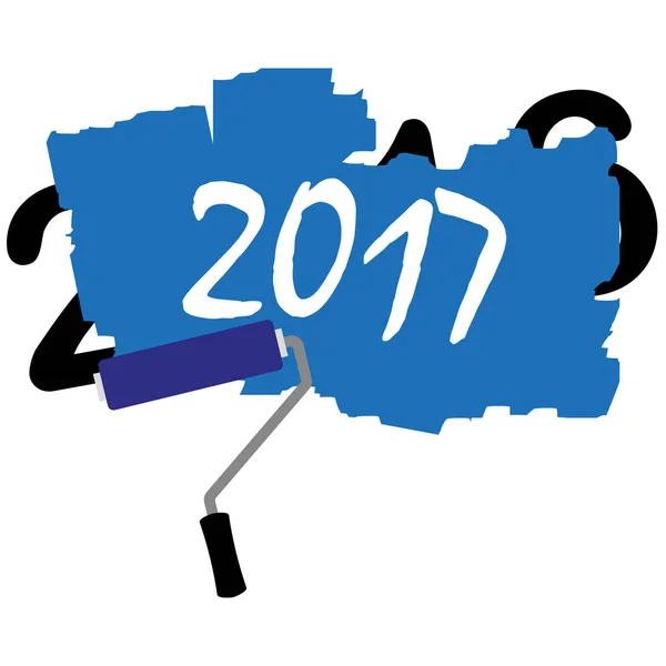 Neues Jahr 2017 und altes 2016 — Stockvektor