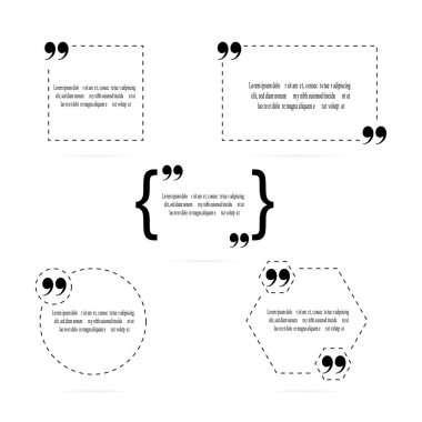 Boş şablon alıntı. Çerçeveler, köşeli ayraç