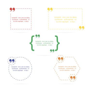 Boş şablon alıntı. Çerçeveler, köşeli ayraç