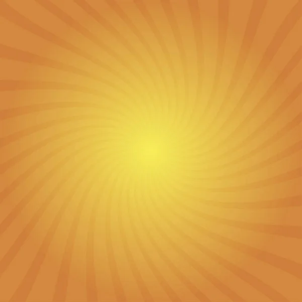 Güneş ışınları. Turuncu arka plan. Sarmal — Stok Vektör