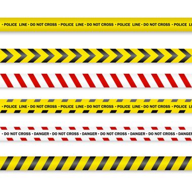Vector Police line and do not cross, Danger tapes. Vector illustration. eps 10 clipart