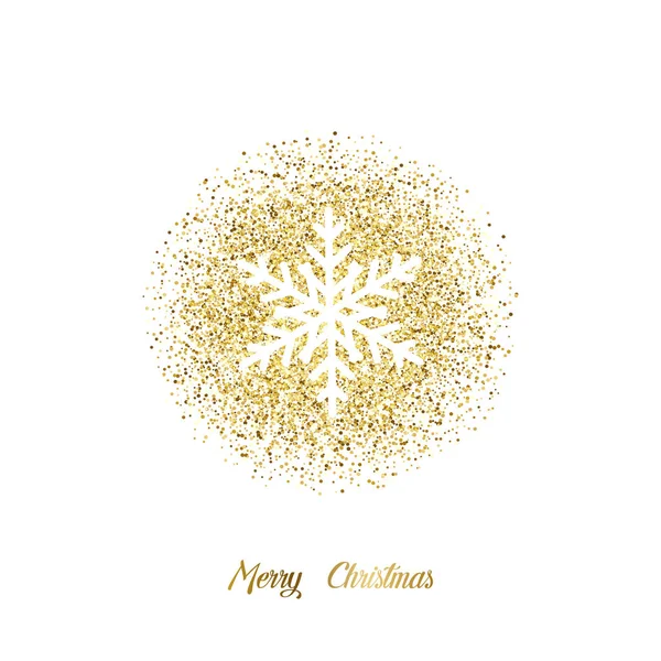 Kar tanesi - vektör çizim. Noel tasarım. Boş arka plan üzerine konfeti ile kar tanesi. Mutlu Noeller