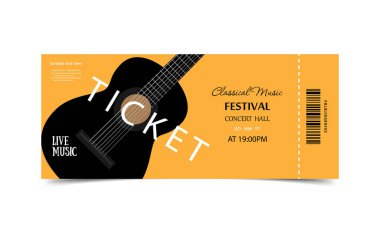 Bilet Festivali canlı müzik. Gölgeli turuncu Bilet