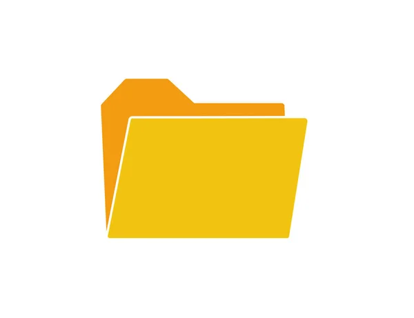 Icône de dossier en design plat. Dossier en couleur jaune. icône de dossier pour les documents — Image vectorielle