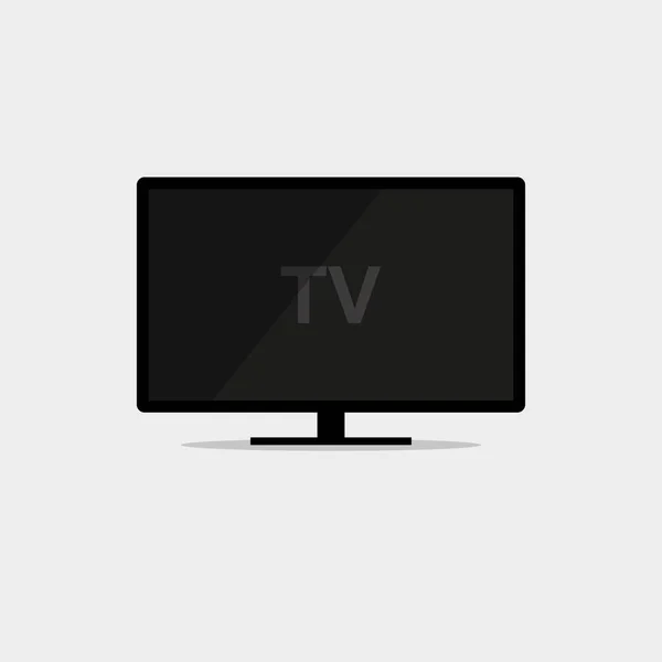 TV con pantalla en blanco de diseño plano. lcd, led — Vector de stock