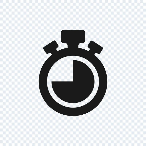Icona vettoriale cronometro su sfondo trasparente. Icona del vettore cronometro — Vettoriale Stock
