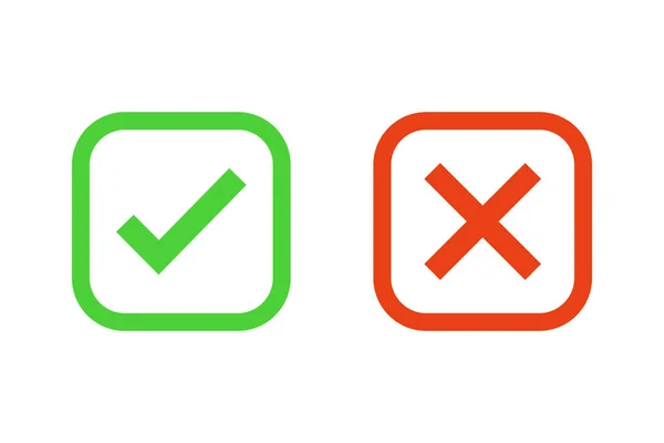 Marca de verificación iconos — Archivo Imágenes Vectoriales