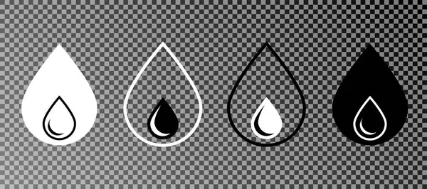 Ensemble d'icône de goutte d'eau. Icônes d'eau — Image vectorielle