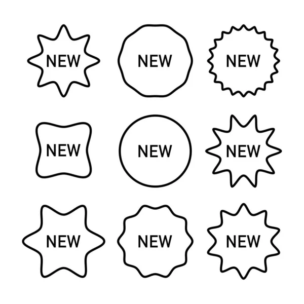 Nueva colección de vectores Labels. Nuevas etiquetas negro vector iconos diff — Vector de stock