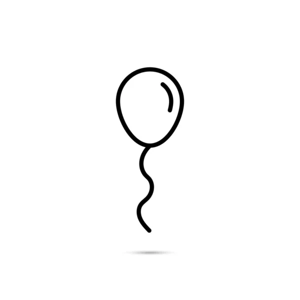 Un ballon isolé. Ballon en style ligne pour la conception web. Boule — Image vectorielle