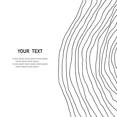 Eğri çizgiler elle çizilmiş. Soyut baskı. Soyut geometrik b