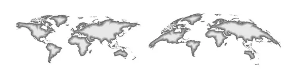 Mapa do Mundo com Globo da Terra em design 3D moderno. 3d modelo Worl — Vetor de Stock