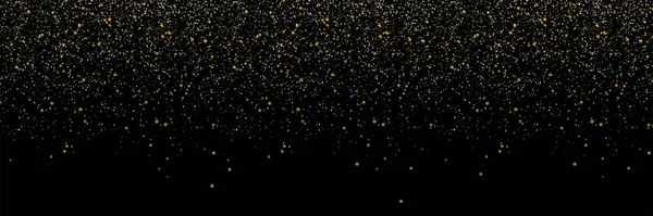 Χρυσά Κομφετί Μαύρο Φόντο Κονφετί Σχήμα Κύκλου Απομονωμένο Μαύρο Φόντο — Διανυσματικό Αρχείο