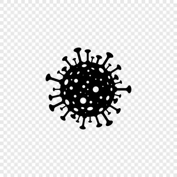 Bacterias Icono Vector Celular Bacteria Por Coronavirus Aislada Sobre Fondo — Vector de stock