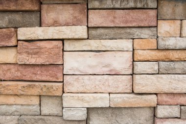 taş duvar. Kahverengi tuğla duvar arka plan dokusu.