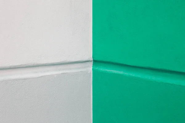 Verde y blanco pintado sobre cemento — Foto de Stock