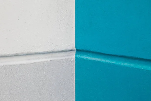 Azul y blanco pintado sobre cemento — Foto de Stock