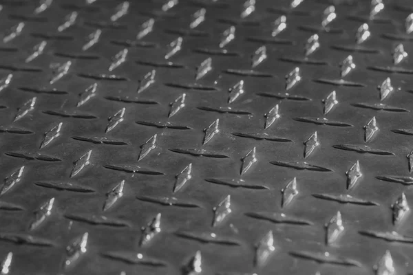 金属のダイヤモンド プレート パターン テクスチャと背景 — ストック写真