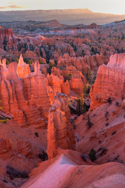 Scenic view of red sandstone hoodoos in Bryce Canyon National Pa — Stock Photo, Image