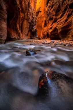 The Narrows and Virgin River in Zion National Park   clipart