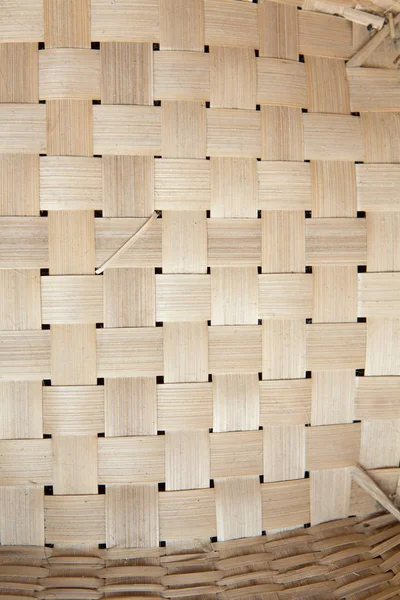 Marrone tessitura artigianale superficie di vimini per mobili mate — Foto Stock