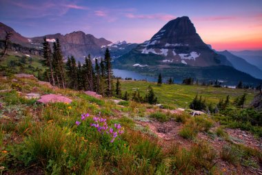 gizli göl iz, buzul Ulusal Parkı, montana, ABD