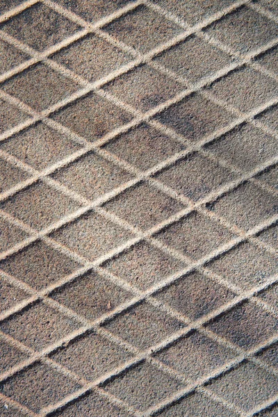 Roestige metalen plaat textuur ruitpatroon gebruikt als abstracte backg — Stockfoto