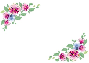 nesne veya arka plan için pembe soyut suluboya çiçek 