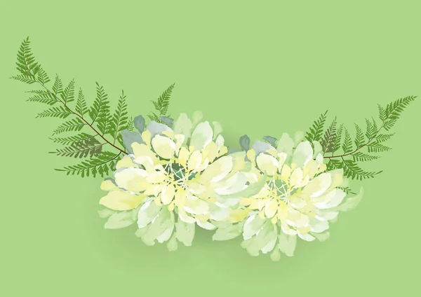 Beyaz çiçekler çerçeve veya sınır arka plan vektör çizim — Stok Vektör
