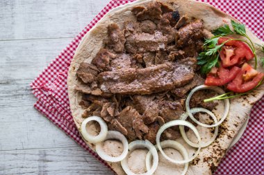 Türk Hünkar bir lavaş Tarih / Shawarma et