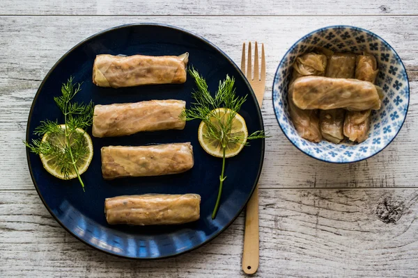 Turkish Lahana Sarmasi / Cabbage Rolls. — Stock Photo, Image