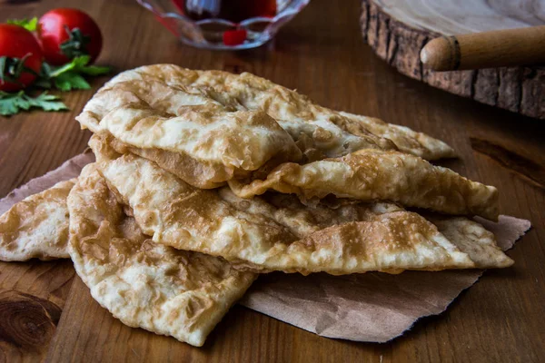 土耳其 Cig Borek / 鞑靼派配碎的肉和茶 — 图库照片