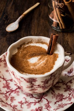 Türk Salep veya tarçın ile Sahlep / Noel yumurta likörü