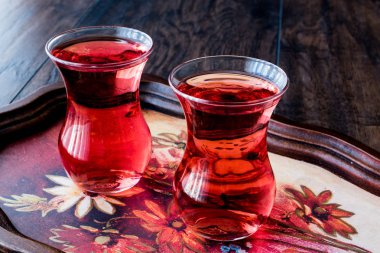 Osmanlı iç gül şerbeti veya kızılcık Serbet Türk çay Kupası