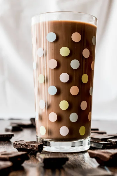 Vaso de leche de chocolate — Foto de Stock