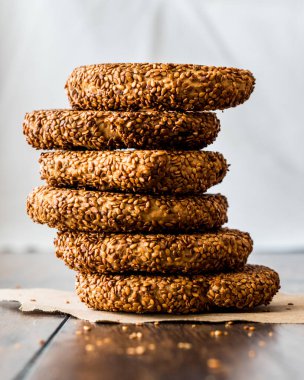 Türk simit Kandil simiti (pasta yığını)