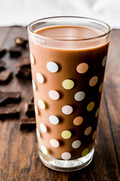Vaso de leche de chocolate — Foto de Stock