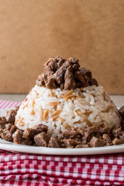 Türk et Et Kavurma pirinç / pilav.