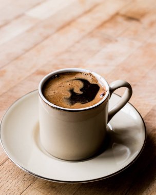 Bir fincan Türk kahvesi. kopya alanı.