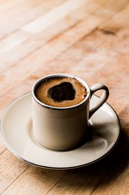 Bir fincan Türk kahvesi. kopya alanı.