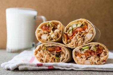 Tavuk shawarma Hünkar ayran veya ayran ile.
