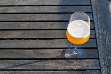 Bellini Garden Şarap kadehi şeftali ile yapılan kokteyl