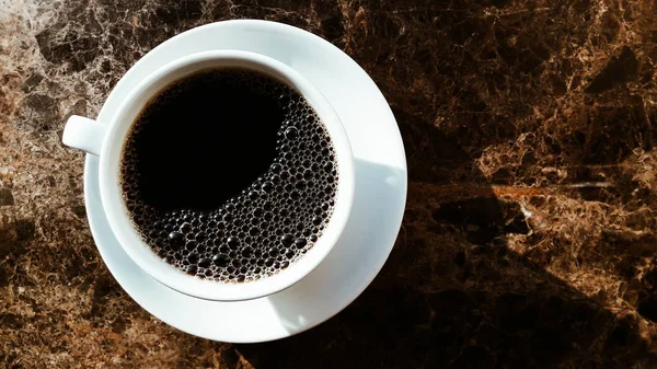 Fresh Filter Coffee on granite surface. — Stock Photo, Image