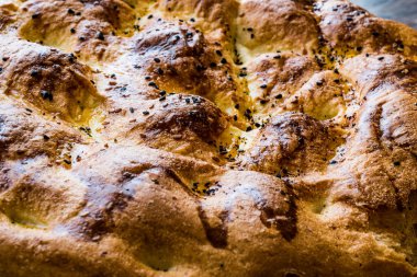Turkish Ramadan Pita or Ramazan Pidesi. (Pide)