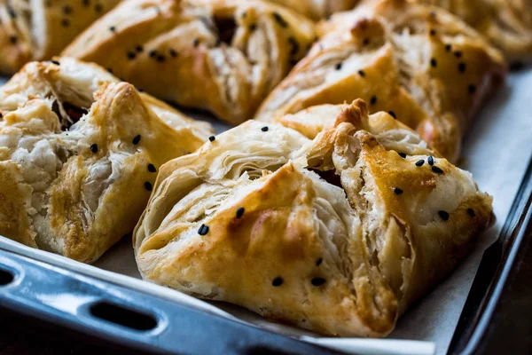 Турецька Borek зроблені з mille feuille та рубленого м'яса. — стокове фото