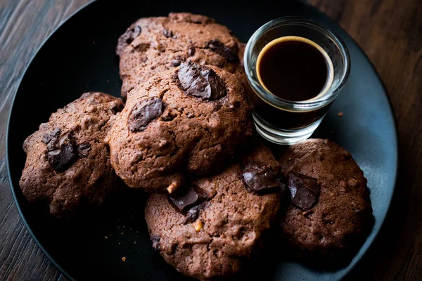 Brownie van chocolade koekjes met espresso — Stockfoto