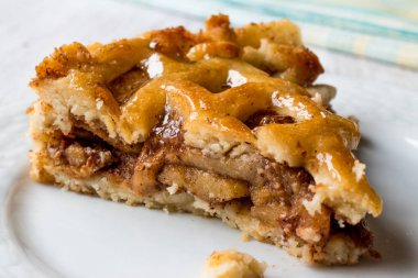 ev yapımı organik elmalı turta tatlı