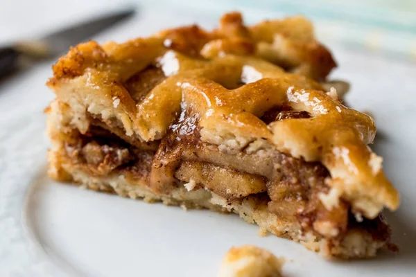 Homemade Organic Apple Pie Dessert — Stock Photo, Image