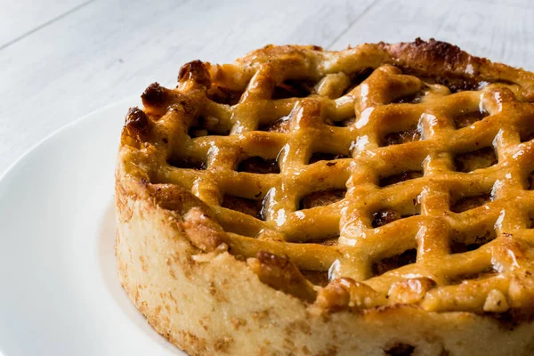 Домашний органический яблочный пирог — стоковое фото